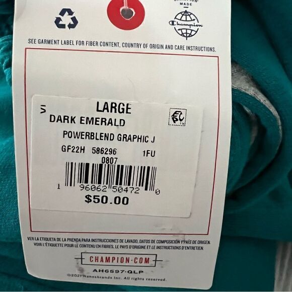 🆕 Champion Men’s Standard Fit Powerblend Graphic Joggers size L - Picture 7 of 7